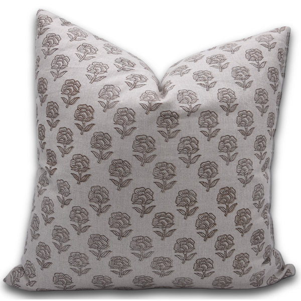 Rosalind Wheeler Breina Floral Linen Indoor/Outdoor Pillow Cover Wayfair